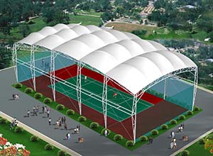 網(wǎng)球場(chǎng)膜結(jié)構(gòu)頂棚/雨棚/遮陽棚有什么優(yōu)點(diǎn)？